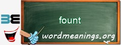 WordMeaning blackboard for fount